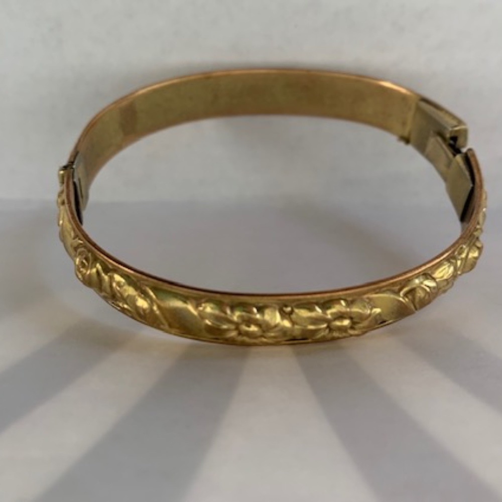 Antique Floral Gold plated 19th century Bracelet